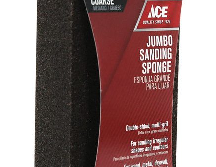 Ace 5 in. L X 3 in. W X 1 in. 60 80 Grit Assorted Extra Large Sanding Sponge Online Hot Sale