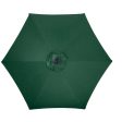 Living Accents 9 ft. Tiltable Hunter Green Solar Market Umbrella Online now