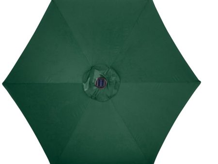 Living Accents 9 ft. Tiltable Hunter Green Solar Market Umbrella Online now