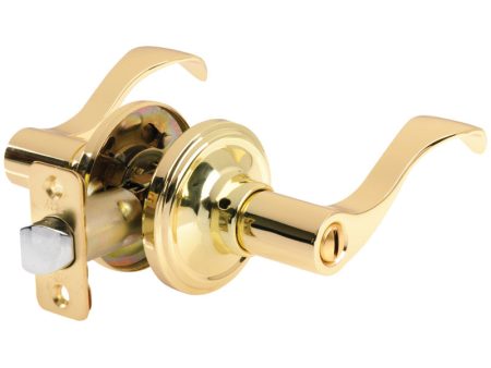 Ace Wave Polished Brass Privacy Lever Right or Left Handed Sale