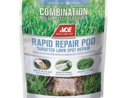 Ace Rapid Repair Pod All Grasses Full Sun Fertilizer Mulch Seed 15 pk Online Sale