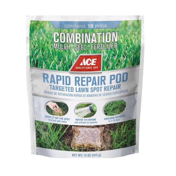 Ace Rapid Repair Pod All Grasses Full Sun Fertilizer Mulch Seed 15 pk Online Sale