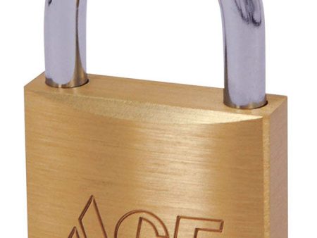 Ace 1 in. H X 1 in. W X 7 16 in. L Brass Single Locking Padlock For Cheap