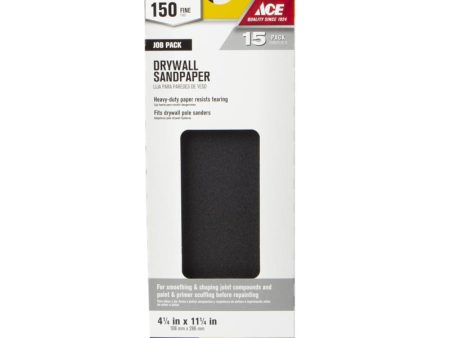 Ace 11.25 in. L X 4.25 in. W 150 Grit Silicon Carbide Drywall Sanding Sheet 15 pk For Cheap