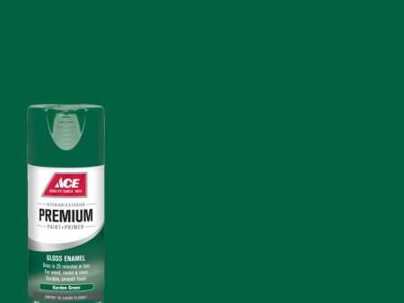 Ace Premium Gloss Garden Green Paint + Primer Enamel Spray 12 oz For Discount