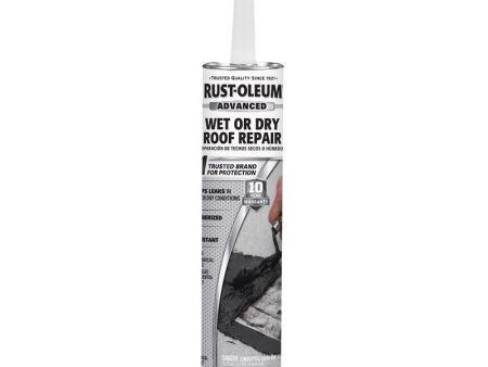 Rust-Oleum Advanced Black Asphalt Wet Dry Surface Roof Cement 10.1 oz Online Hot Sale