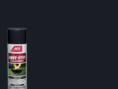 Ace Rust Stop Barbeque BBQ Black Protective Enamel Spray Paint 15 oz on Sale