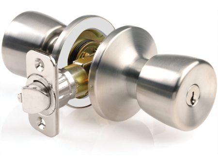 Ace Mobile Home Satin Entry Lockset 1-3 4 in. Sale