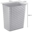 Sterilite 3.4 gal Brown Polypropylene Weave Wastebasket on Sale