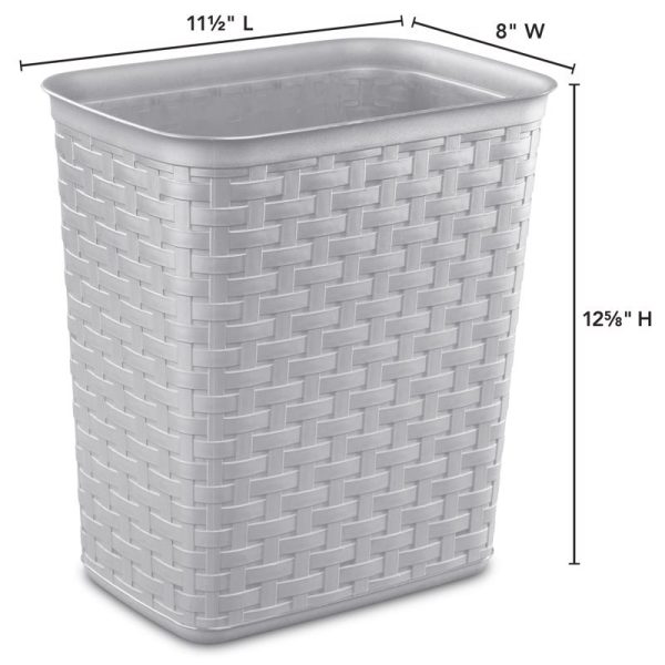 Sterilite 3.4 gal Brown Polypropylene Weave Wastebasket on Sale