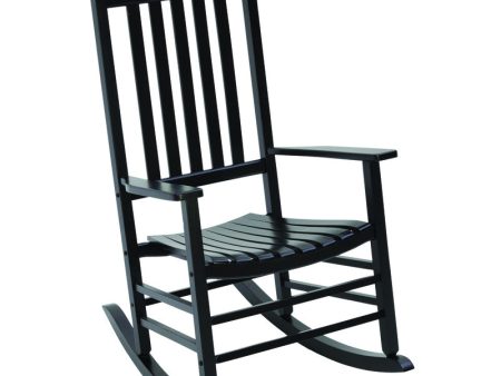 Jack Post Knollwood Black Wood Frame Rocking Chair Hot on Sale