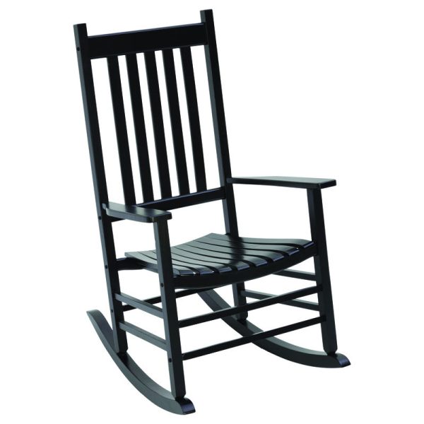 Jack Post Knollwood Black Wood Frame Rocking Chair Hot on Sale