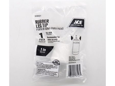 Ace Rubber Leg Tip White Round 1 in. W 1 pk Online Hot Sale