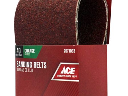 Ace 24 in. L X 3 in. W Aluminum Oxide Sanding Belt 40 Grit Extra Coarse 2 pc Hot on Sale