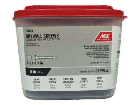 Ace No. 6 wire X 1-1 4 in. L Phillips Drywall Screws 5 lb 1417 pk on Sale