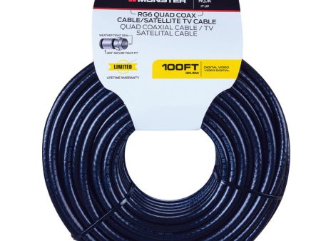 Monster Just Hook It Up 100 ft. Weatherproof Video Coaxial Cable Online Hot Sale