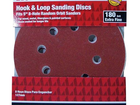 Ace 5 in. Aluminum Oxide Hook and Loop Sanding Disc 180 Grit Extra Fine 5 pk Discount