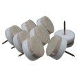 Ace White 1 in. Nail-On Felt Chair Glide Set 8 pk on Sale