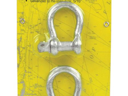 Seachoice Galvanized Steel 11.5 in. L X 5 16 in. W Shackle 2 pk For Cheap