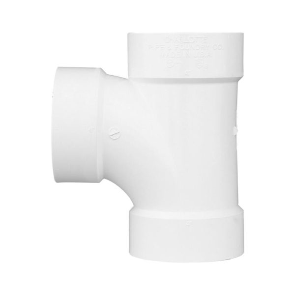 Charlotte Pipe Schedule 40 6 in. Hub X 6 in. D Hub PVC Sanitary Tee 1 pk Online Hot Sale