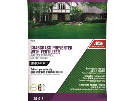 Ace Crabgrass Preventer Lawn Fertilizer For All Grasses 15000 sq ft Hot on Sale