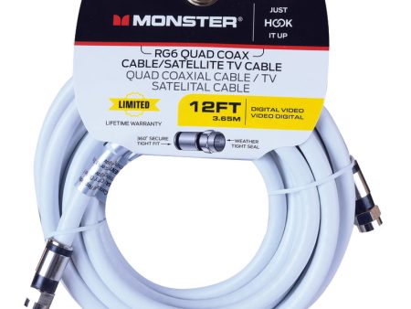 Monster Just Hook It Up 12 ft. Weatherproof Video Coaxial Cable Online Sale