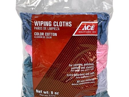 ACE Assorted Colors Cotton Knit Cleaning Cloth 8 oz on Sale