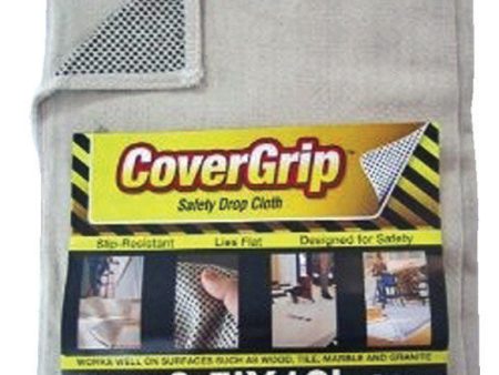 CoverGrip 3.5 ft. W X 12 ft. L X 1.5 mil 8 oz Safety Canvas Drop Cloth 1 pk For Cheap