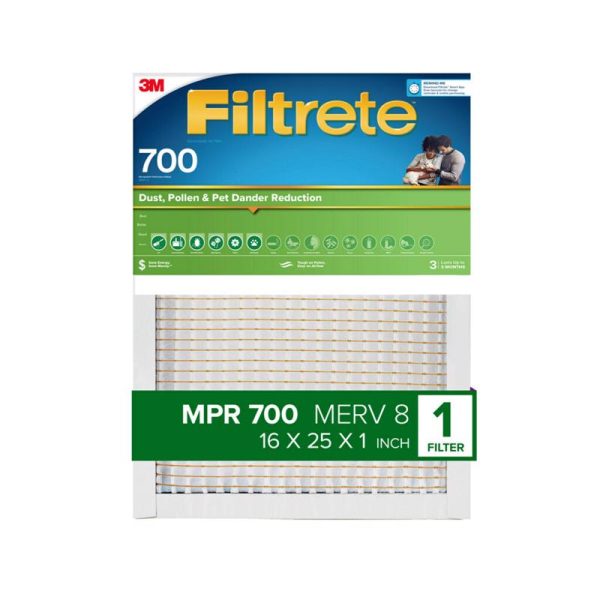 Filtrete 16 in. W X 25 in. H X 1 in. D Fiberglass 8 MERV Pleated Air Filter 1 pk Online