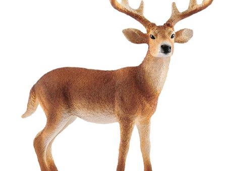 Schleich Wild Life White Tailed Buck Deer Toy Plastic Brown Hot on Sale