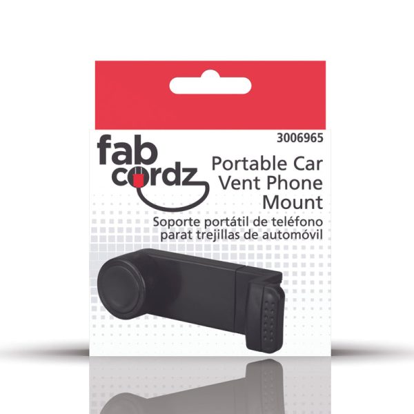 Fabcordz Black Vent Cell Phone Car Vent Mount For All Mobile Devices Supply