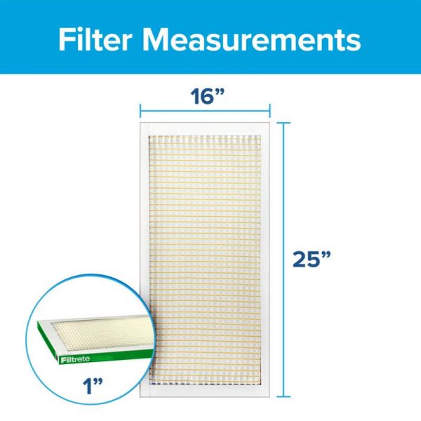 Filtrete 16 in. W X 25 in. H X 1 in. D Fiberglass 8 MERV Pleated Air Filter 1 pk Online