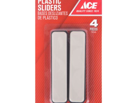 Ace Brown 4 in. Adhesive Plastic Sliders 4 pk Online Sale