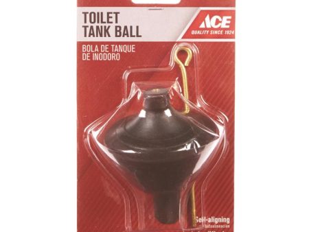 Ace Toilet Tank Ball Black Rubber For Universal For Sale