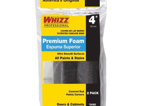 Whizz Foam 4 in. W X 1 2 in. Mini Paint Roller Cover 2 pk Sale