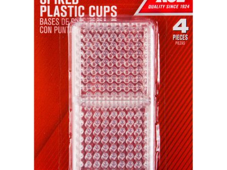 Ace Plastic Spiked Caster Cup Clear Square 1-7 8 in. W X 1-7 8 in. L 1 pk Online now