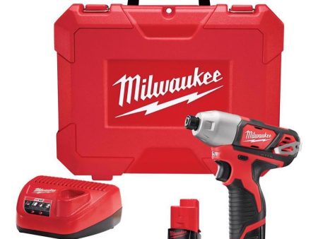 Milwaukee M12 1 4 in. Cordless Brushed Impact Driver Kit (Battery & Charger) For Discount