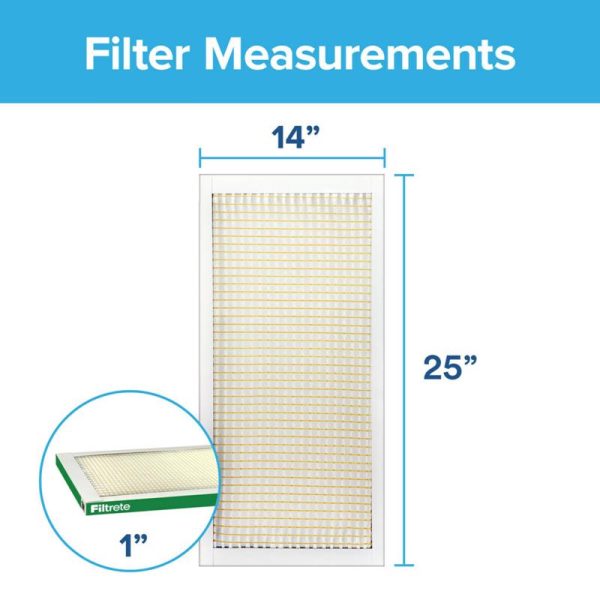 Filtrete 14 in. W X 25 in. H X 1 in. D Fiberglass 8 MERV Pleated Air Filter 1 pk Sale