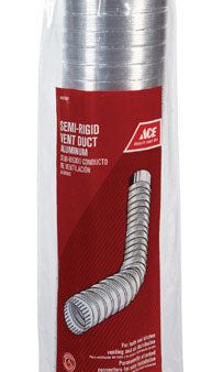 Ace 8 ft. L X 4 in. D Black Silver Aluminum Duct Cheap