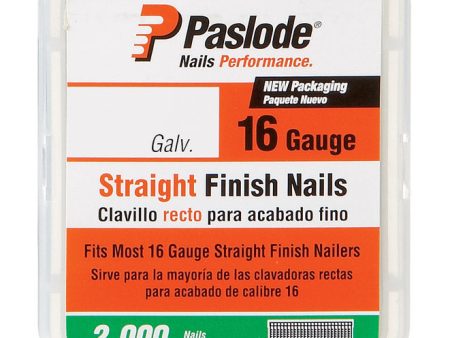 Paslode 1-1 2 in. L X 16 Ga. Straight Strip Galvanized Finish Nails 2000 pk Fashion