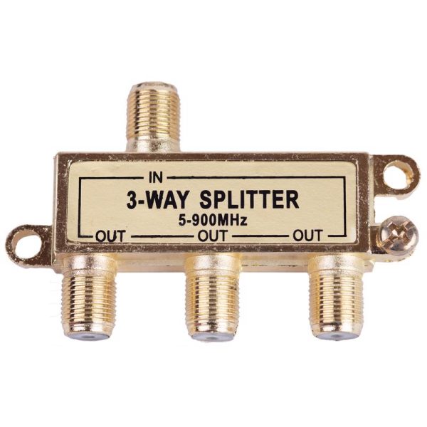 Monster Just Hook It Up 3 Way Coax Splitter 75 ohm 900 MHz 1 pk Online Sale